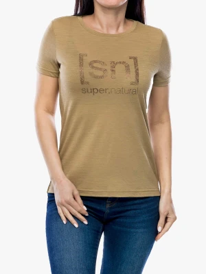 Koszulka merino damska Super.natural Arabesque Tee - oak/copper