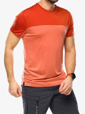 Koszulka merino Icebreaker Merino 125 Cool-Lite Sphere III SS Tee Colour Block - ember/molten