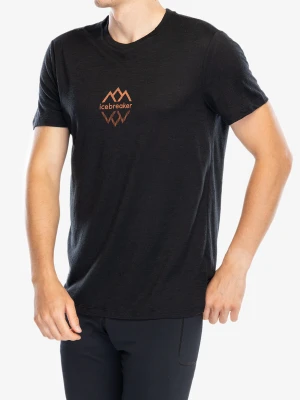 Koszulka merino Icebreaker Merino 150 Tech Lite III SS Tee Logo Reflections - black