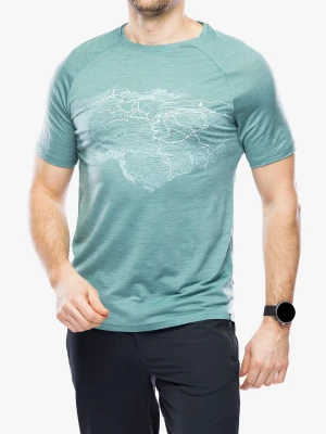 Koszulka merino Odlo Ascent PW 130 Topography T-Shirt - arctic melange