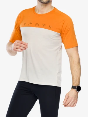 Koszulka merino SCOTT Tee Defined Merino SS - orange/dust white