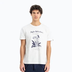 Koszulka męska Alpha Industries Hawaii white