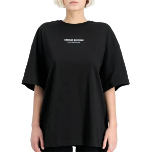 Koszulka damska Alpha Industries Logo Backprint 15606203 - czarna