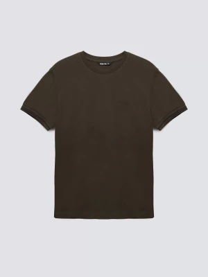 Koszulka męska bawełniana z logo BIG STAR khaki Wlader 303