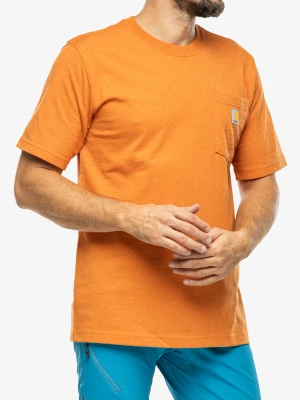 Koszulka męska Carhartt K87 Pocket S/S T-Shirt - marmalade heather