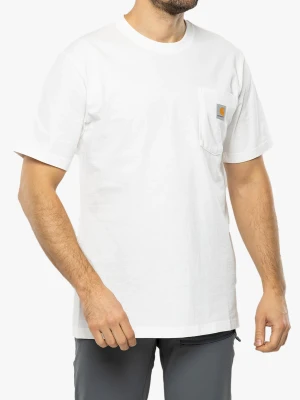 Koszulka męska Carhartt K87 Pocket S/S T-Shirt - white