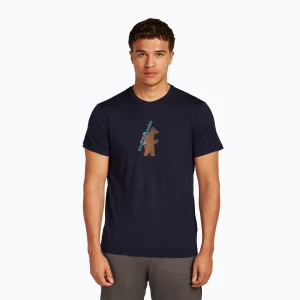Koszulka męska icebreaker Merino 150 Tech Lite Bear Tour midnight navy Granatowy