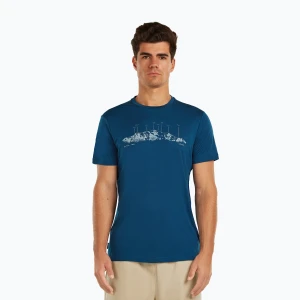 Koszulka męska icebreaker Merino 150 Tech Lite The Peaks atlantis