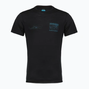 Koszulka męska icebreaker Merino Blend 125 Cool-Lite Sphere Trail black