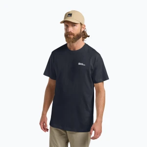 Koszulka męska Jack Wolfskin Essential dark navy / grey Granatowy