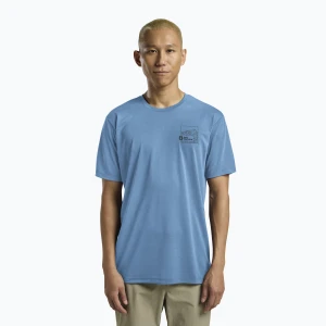 Koszulka męska Jack Wolfskin Vonnan Graphic peak trail sky blue
