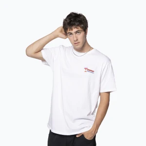 Koszulka męska Kaotiko M/C Washed Tropical Bar white