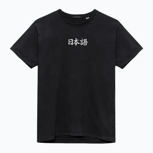 Koszulka męska Kaotiko Washed Heron Japan black