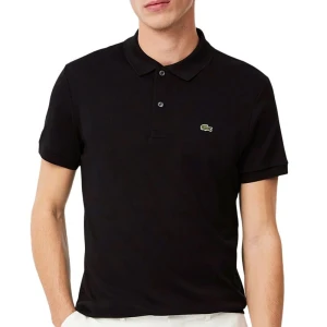 Koszulka męska Lacoste Cotton Shirt Regular Fit DH2050-031 - czarna