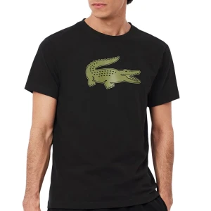 Koszulka męska Lacoste Sport 3D Print Crocodile Breathable Jersey TH2042-I6Z - czarna