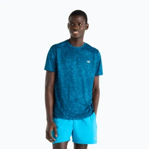 Koszulka męska New Balance Essentials Printed T-Shirt streamsong Niebieski