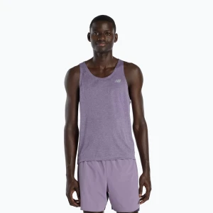 Koszulka męska New Balance Singlet Athletics candied violet heather