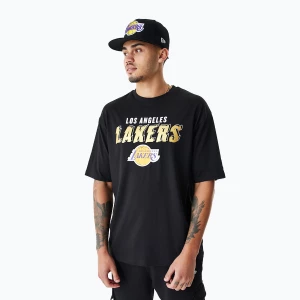 Koszulka męska New Era Team Script OS Tee Los Angeles Lakers black