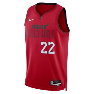 Koszulka męska Nike Dri-FIT NBA Swingman Jimmy Butler Miami Heat City Edition 2024/25 - Czerwony