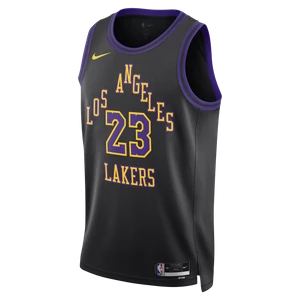 Koszulka męska Nike Dri-FIT NBA Swingman Lebron James Los Angeles Lakers City Edition 2023/24 - Czerń