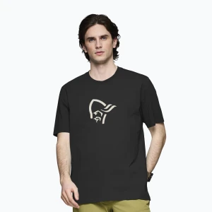 Koszulka męska NORRONA Cotton Viking caviar black / snowdrop Norrøna