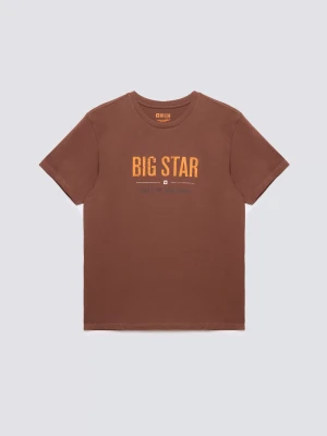 Koszulka męska o klasycznym kroju brązowa Bruno 804 BIG STAR