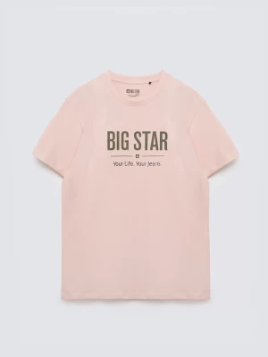 Koszulka męska o klasycznym kroju różowa Bruno 600 BIG STAR