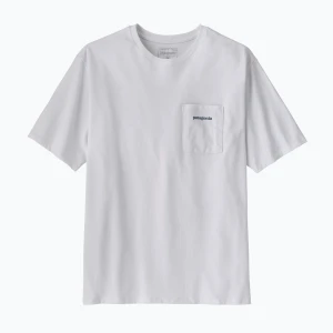 Koszulka męska Patagonia Boardshort Logo Pocket Responsibili fiber white
