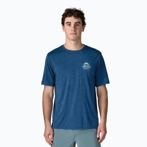 Koszulka męska Patagonia Capilene Cool Daily - Great Waves clement blue/light clement blue x-dye