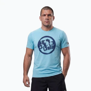 Koszulka męska Pitbull Logo Palms mesh light blue