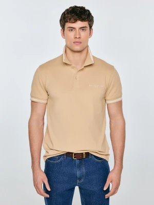 Koszulka męska polo beżowa Wladym 801 BIG STAR