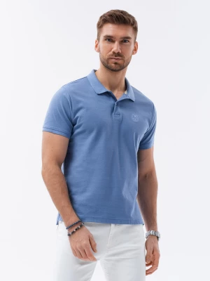 Koszulka męska polo z dzianiny pique - niebieski V16 S1374
 -                                    L