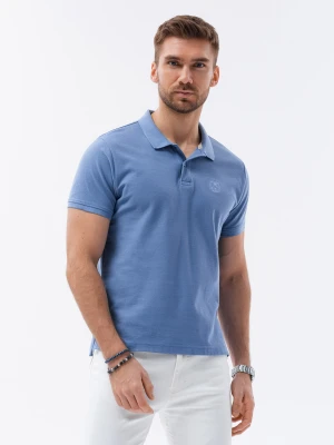 Koszulka męska polo z dzianiny pique - niebieski V16 S1374
 -                                    M Ombre