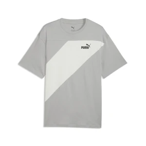 Koszulka męska PUMA POWER z blokami kolorów, Odzież, Szary,