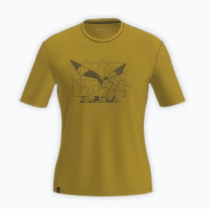 Koszulka męska Salewa Eagle Geometric olive oil Zielony