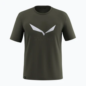 Koszulka męska Salewa Solidlogo Dry dark olive
