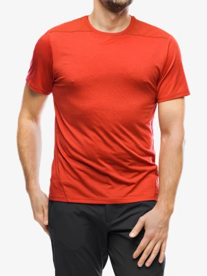 Koszulka męska Salomon Outline SS Tee - red dahlia