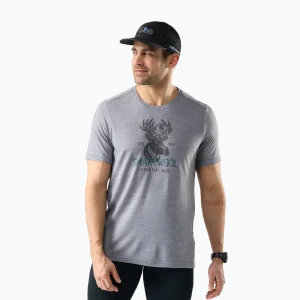 Koszulka męska Smartwool Moose Mode Active Graphic Tee SS light gray heather Szary