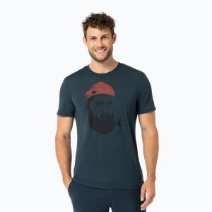 Koszulka męska super.natural Sailor Tee blueberry / jet black / high risk red Granatowy