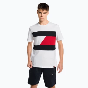 Koszulka męska Tommy Hilfiger Colorblocked Mix Media white