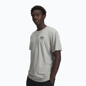 Koszulka męska Under Armour Logo Emb Heavyweight titanium/black Szary