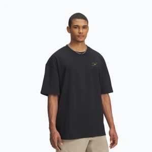 Koszulka męska Under Armour Woven Label Heavyweight black/black