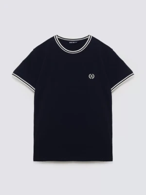 Koszulka męska z kontrastowym wykoŅczeniem grantowa Polias 403 BIG STAR