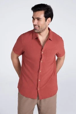 Koszulka męska z krótkim rękawem i fakturą Palm - Orange Mountain Warehouse