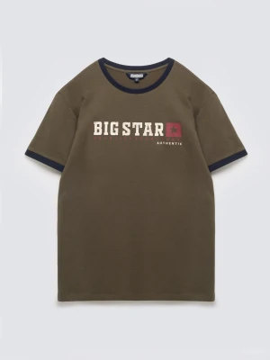 Koszulka męska z linii Authentic z logo BIG STAR khaki Summet 303