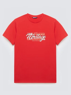 Koszulka męska z nadrukiem czerwona Keren 603 BIG STAR
