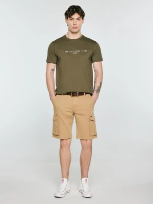 Koszulka męska z nadrukiem khaki Oliver 303 BIG STAR