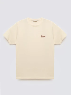 Koszulka męska z nadrukiem na piersi kremowa Serer 103 BIG STAR