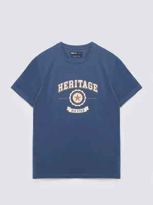 Koszulka męska z nadrukiem niebieska Feren 402 BIG STAR