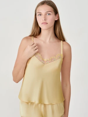 Koszulka na Ramiączkach satynowa z koronkowymi detalami Etam